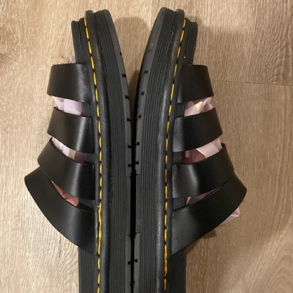 ❌SOLD❌ EUC [Dr. Martens] Black Leather Tate Sandals w Adjustable Buckles Mens 12 - Picture 9 of 15